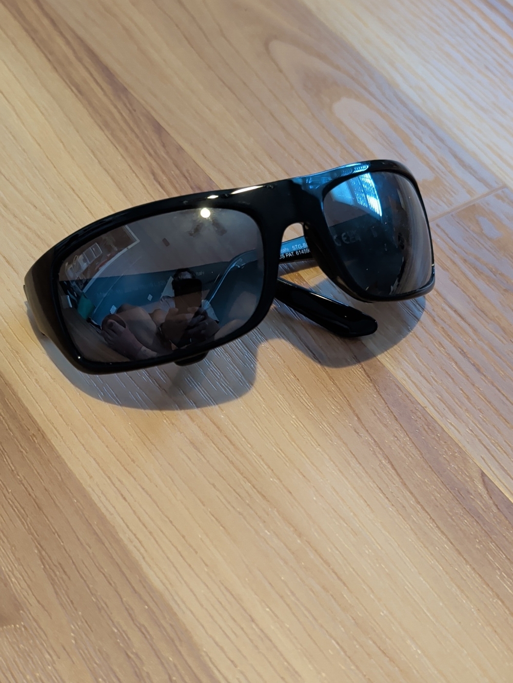 Maui Jim Men's Black Polarized Wrap Sunglasses
